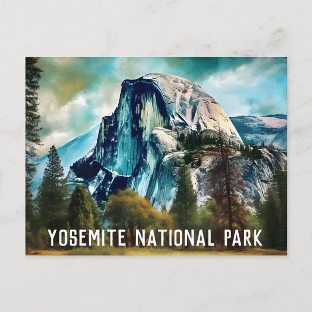 Halb Dome Yosemite Nationalpark Postcard Postkarte (Vorderseite)