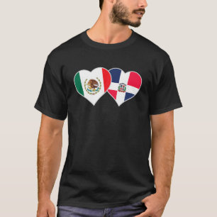 Halb dominikanisch Halb mexikanische Flagge domini T-Shirt