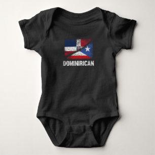 Halb dominikanisch Halb puerto Rico Flag Dominikan Baby Strampler