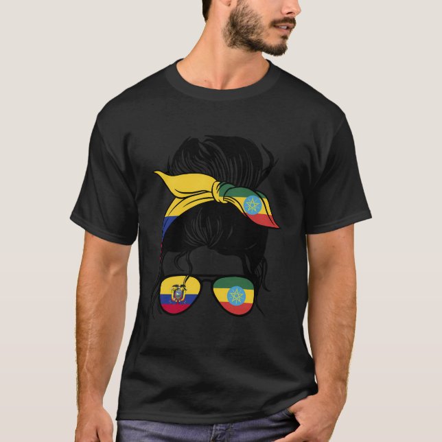 Halb ecuadorianisch halb äthiopischer Mix Ecuador  T-Shirt (Vorderseite)