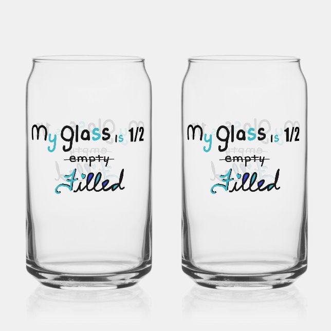 Halb gefülltes Glas (Vorderseite)