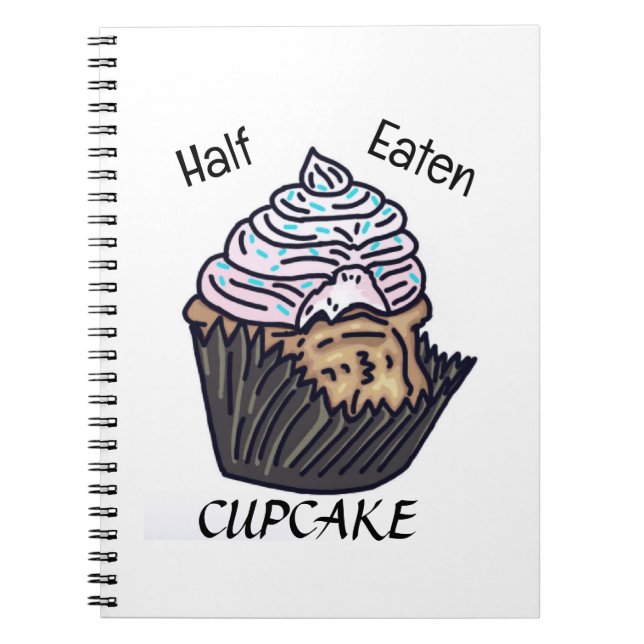 Halb gegessen Kuchen Notizbuch Notizblock (Vorderseite)