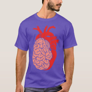 Halb Gehirn Anatomie des Herzens T-Shirt