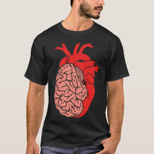 Halb Gehirn Anatomie des Herzens T-Shirt