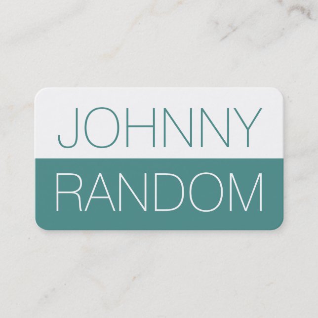 Halb gespaltener Duftton fett grün weiß Visitenkarte (Vorderseite)