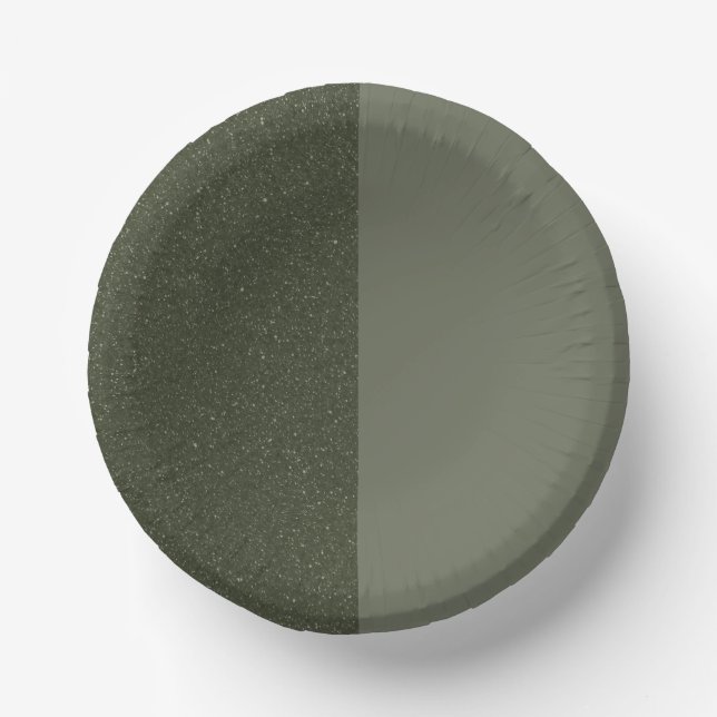 Halb-Glitzer-Halbmatte-Moss-Grünbuch-Platte Pappteller (Vorderseite)