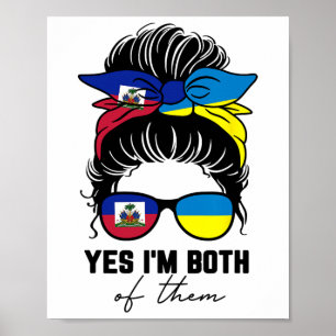 Halb Haitianerin Halb Ukrainisches Mädchen Haiti U Poster