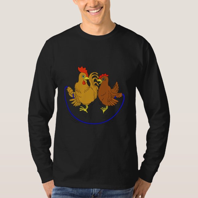 Halb-Hühnersprung-Seil T-Shirt (Vorderseite)