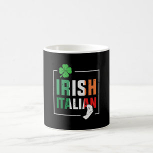Halb irische Halbfinale Italienische Flagge Kaffeetasse