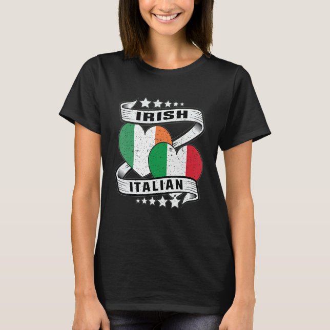 Halb irische Hälfte italienische Kinder irische it T-Shirt (Vorderseite)