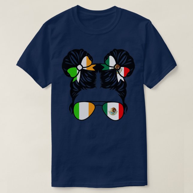 Halb irische Hälfte mexikanisches Girl Ireland Kin T-Shirt (Design vorne)