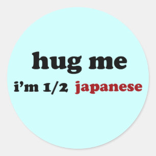 Halb japanisch runder aufkleber