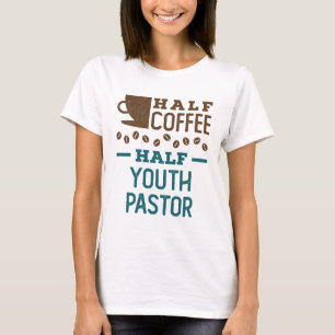 Halb Kaffee halb Jugendpastor T-Shirt