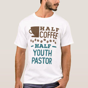Halb Kaffee halb Jugendpastor T-Shirt