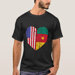 Halb Kamerun Halbe amerikanische Roots Mens Frauen T-Shirt