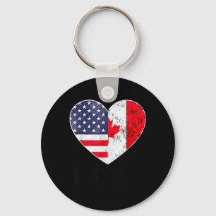Halb kanadisch-amerikanisch USEH Kanada USA-Flagge Schlüsselanhänger