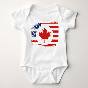 Halb kanadischer Amerikaner: Kanada USA Ahornleaf- Baby Strampler
