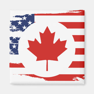 Halb kanadischer Amerikaner: Kanada USA Ahornleaf- Magnet