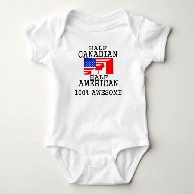 Halb kanadischer halber Amerikaner Baby Strampler (Vorderseite)