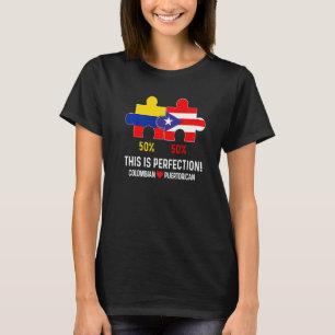 Halb kolumbianisch halb puerto-ricanische Flagge K T-Shirt