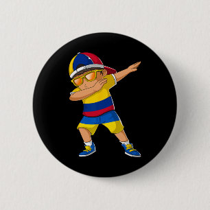 Halb kolumbianischer halb ukrainischer Junge Kolum Button