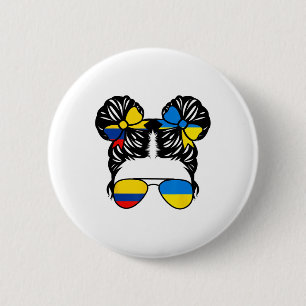 Halb kolumbianisches halb ukrainisches Mädchen Kol Button