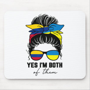 Halb kolumbianisches halb ukrainisches Mädchen Kol Mousepad