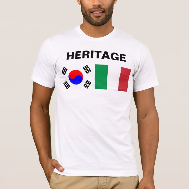 Halb koreanisch, halb italienisch T-Shirt (Vorderseite)