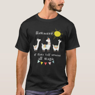 Halb Lama halb Einhorn ganz magisch süß T-Shirt
