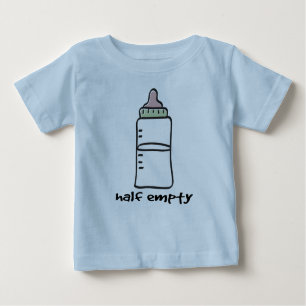 Halb leer - ein lustiger Baby-T - Shirt