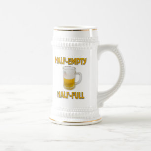 halb leer oder halb voll bierglas