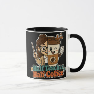Halb Lehrer Halb Kaffeetasse – Lustiges Geschenk f