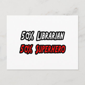 Halb-Librarian Halb-Superheld Postkarte