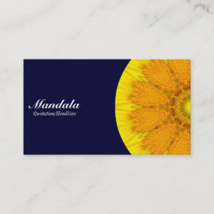 Halb Mandala 04 - Dunkelblau Visitenkarte