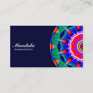 Halb Mandala 08 - Dunkelblau Visitenkarte