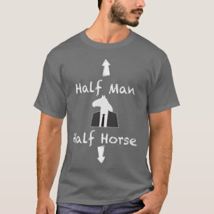 Halb Mensch halb Pferd Lustiger Junge T-Shirt