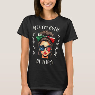 Halb mexikanisch amerikanisch beide Mexiko USA-Fla T-Shirt