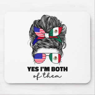 Halb mexikanisch und amerikanisch Mexiko Amerika U Mousepad