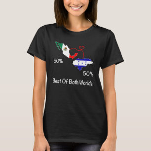 Halb mexikanische halb honduranische Flagge Karte  T-Shirt