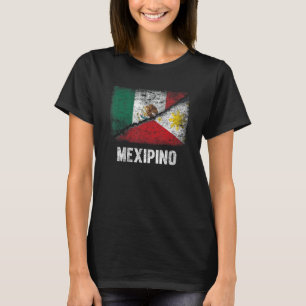 Halb mexikanische halb philippinische Flagge Mexik T-Shirt