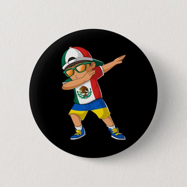 Halb mexikanischer halb ukrainischer Junge Mexiko  Button (Vorderseite)