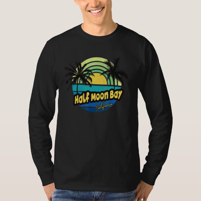 Halb Moon Bay California Island Ferien Sommer Fa T-Shirt (Vorderseite)