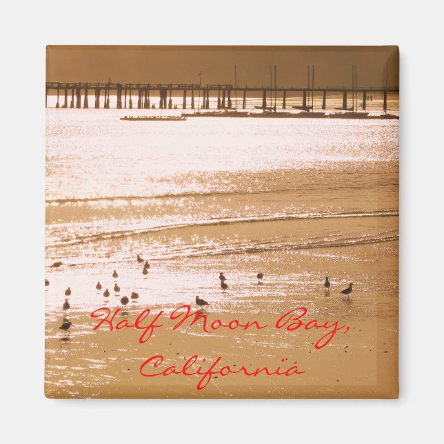 Halb Moon Bay, Kalifornien Magnet (Vorne)