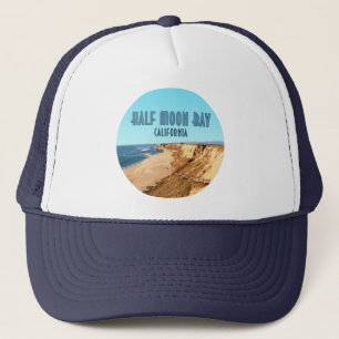 Halb Moon Bay Kalifornien Vintag Truckerkappe