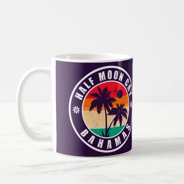 Halb Moon Cay Bahamas - Retro Vintager 80er Kaffeetasse (Links)