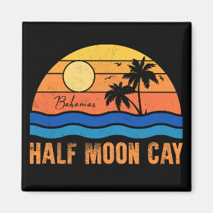 Halb Moon Cay Bahamas - Retro Vintager 80er Souven Magnet