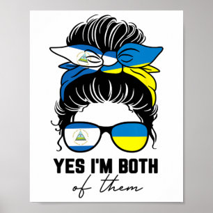 Halb nicaraguanisches halb ukrainisches Mädchen Ni Poster