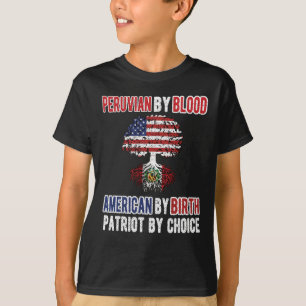 Halb peruanische Half-Amerikanische Flagge Peru US T-Shirt