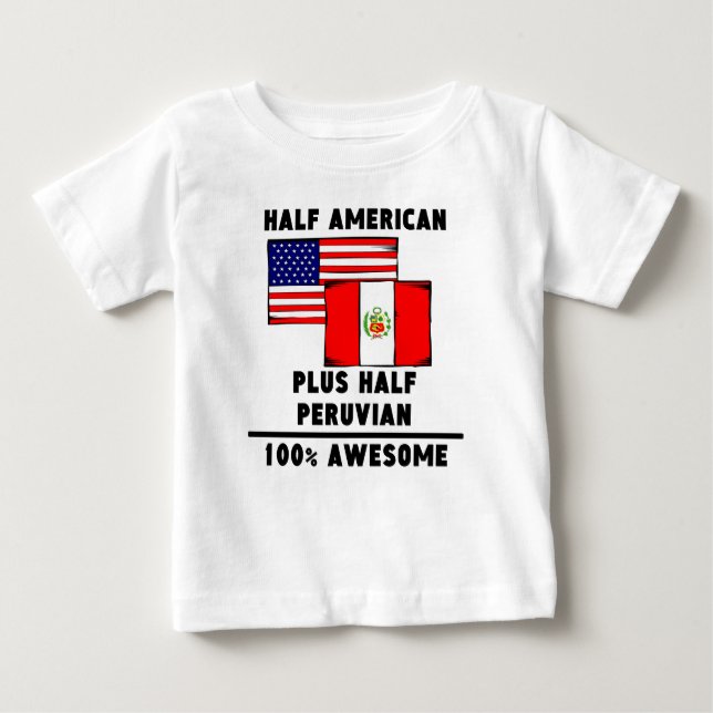 Halb peruanisches 100% fantastisch baby t-shirt (Vorderseite)