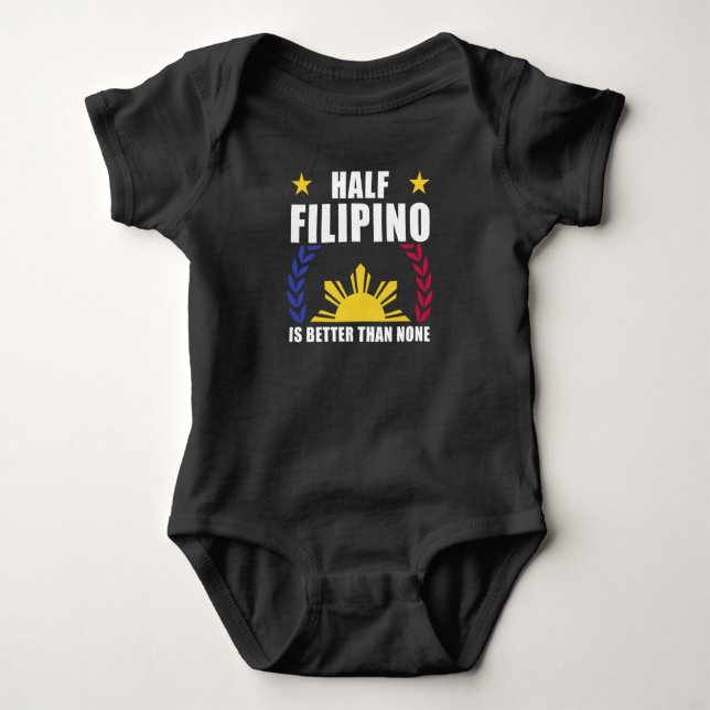 Halb philippinisch Amerikanische Philippinen Pinoy Baby Strampler (Vorderseite)